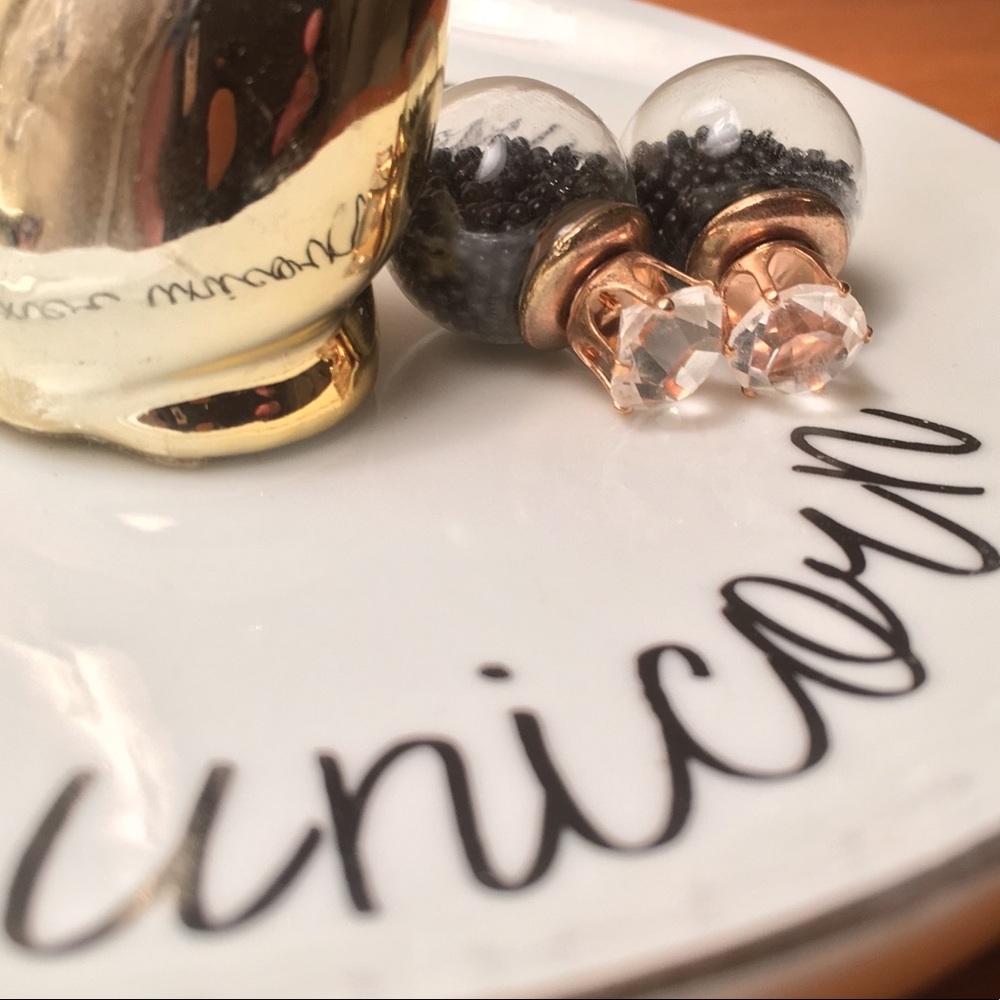 Bundle 3 for $10 Black Gumball diamond earring